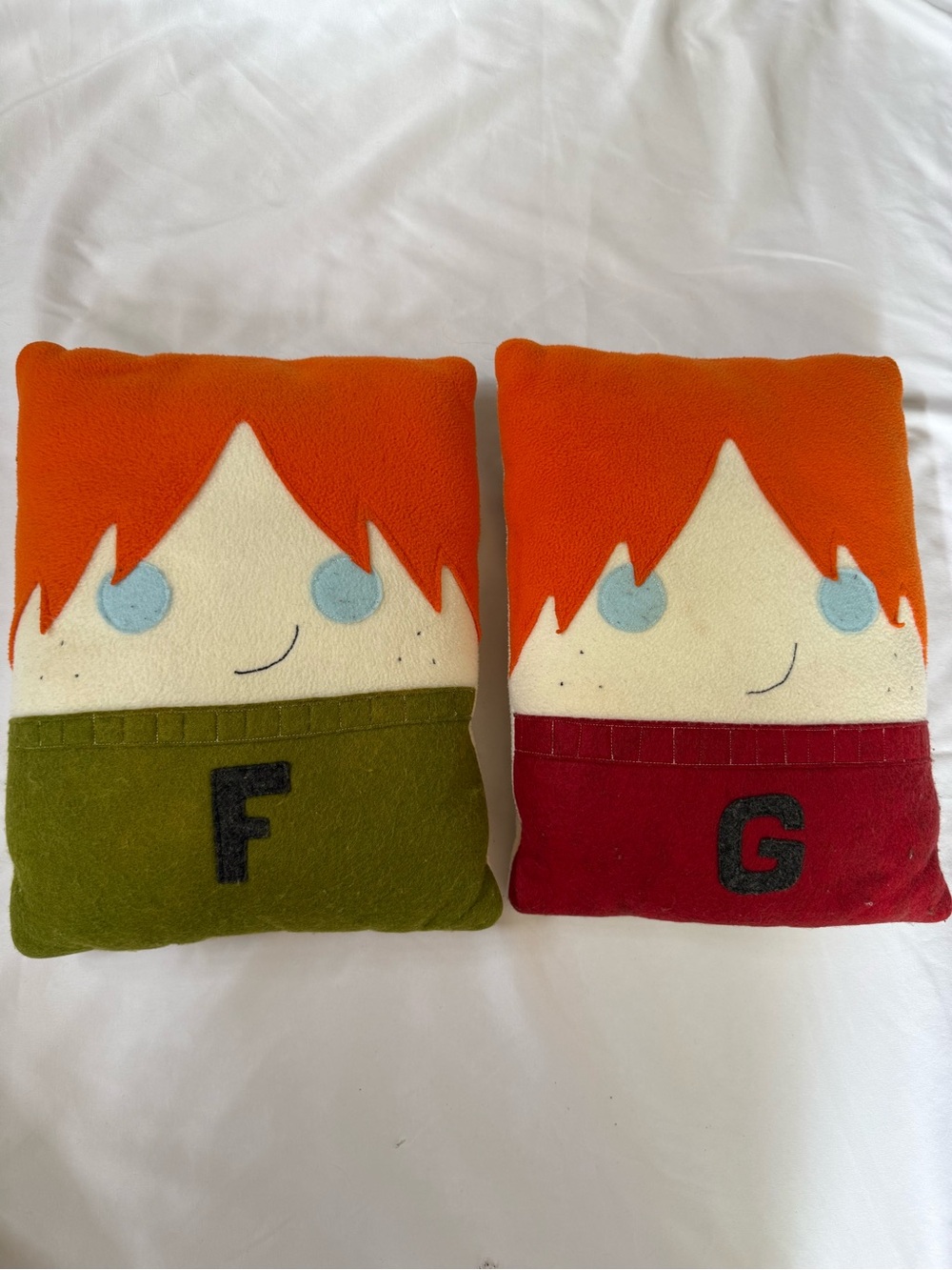 Fred and George Weasley Plush Character Pillow Set